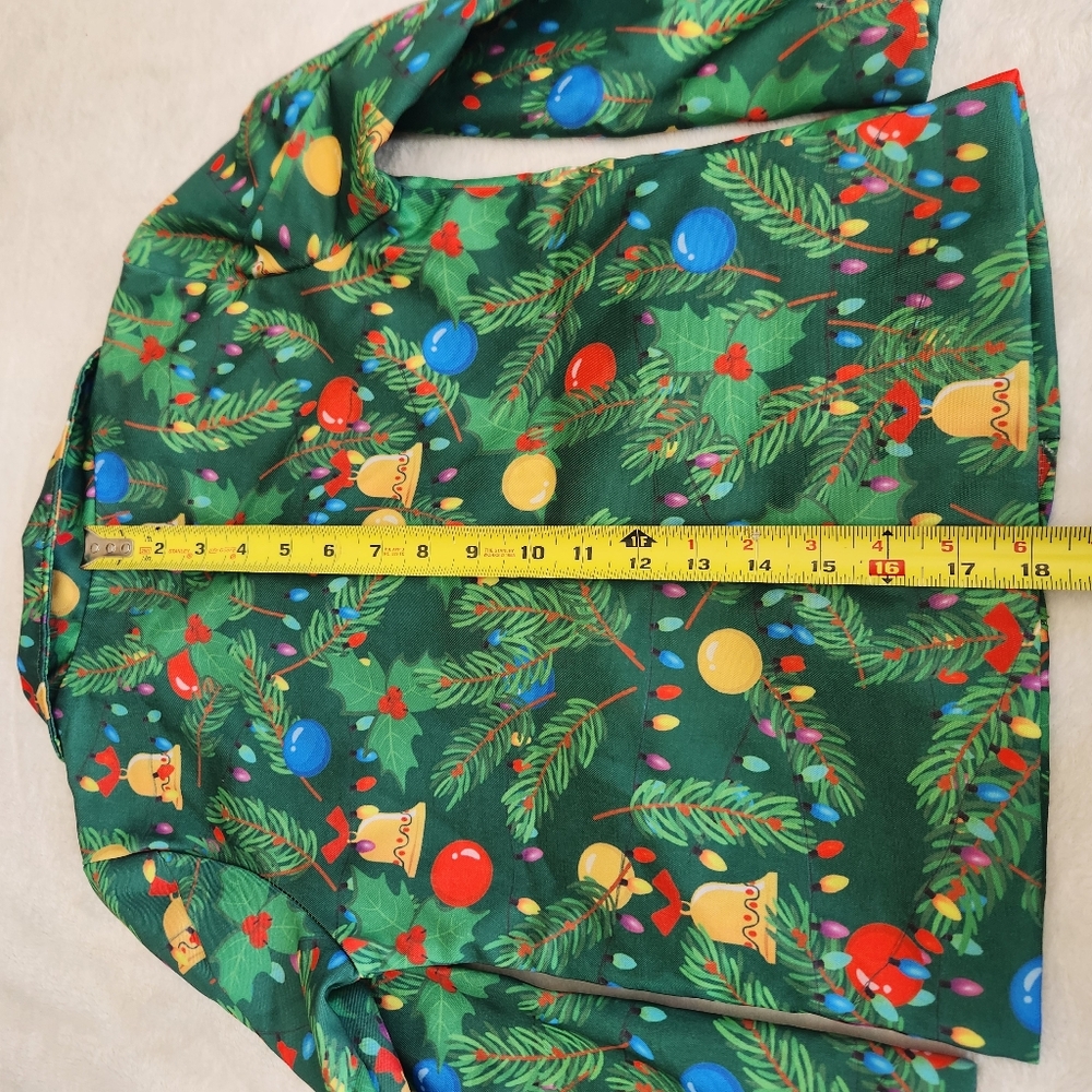 Christmas Suit Jacket And Pants Boys Sz Small‎ Tree Bells Lights - Picture 5 of 7